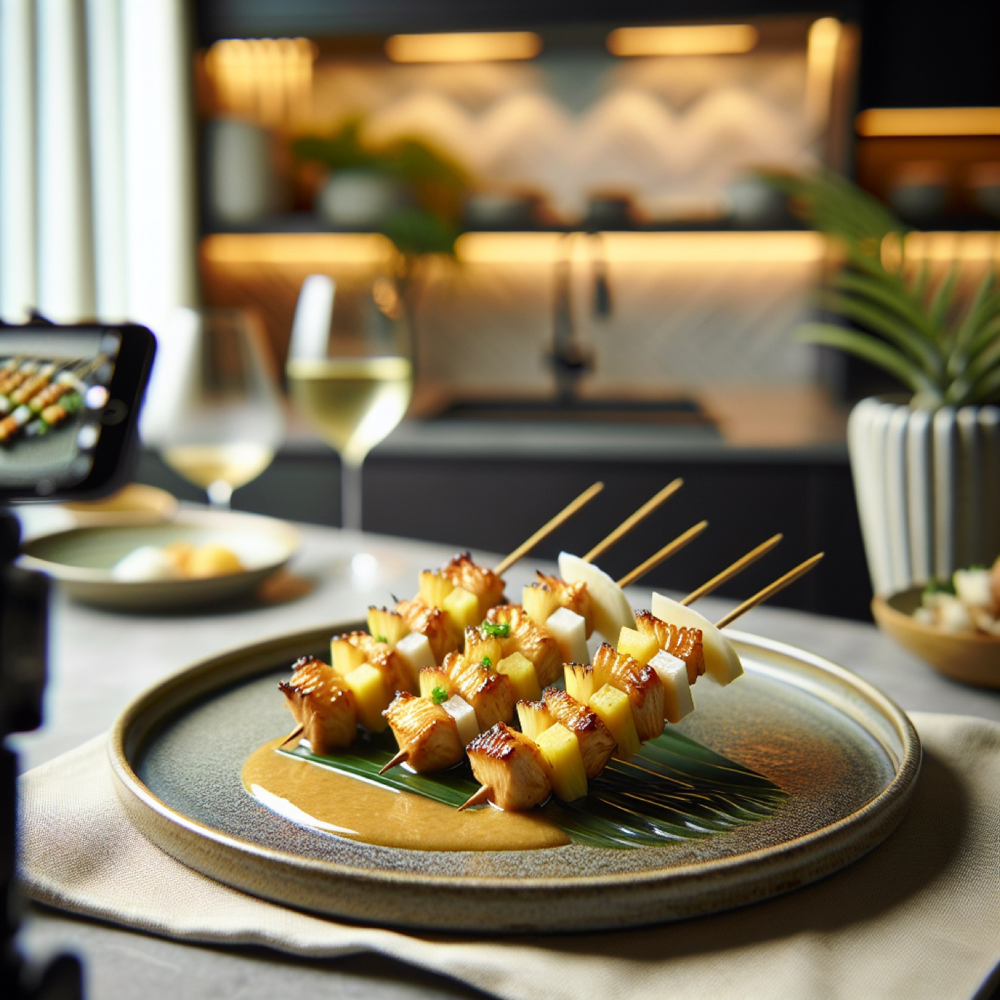 Hawaiian Coconut Pineapple Chicken Skewers for the Grill