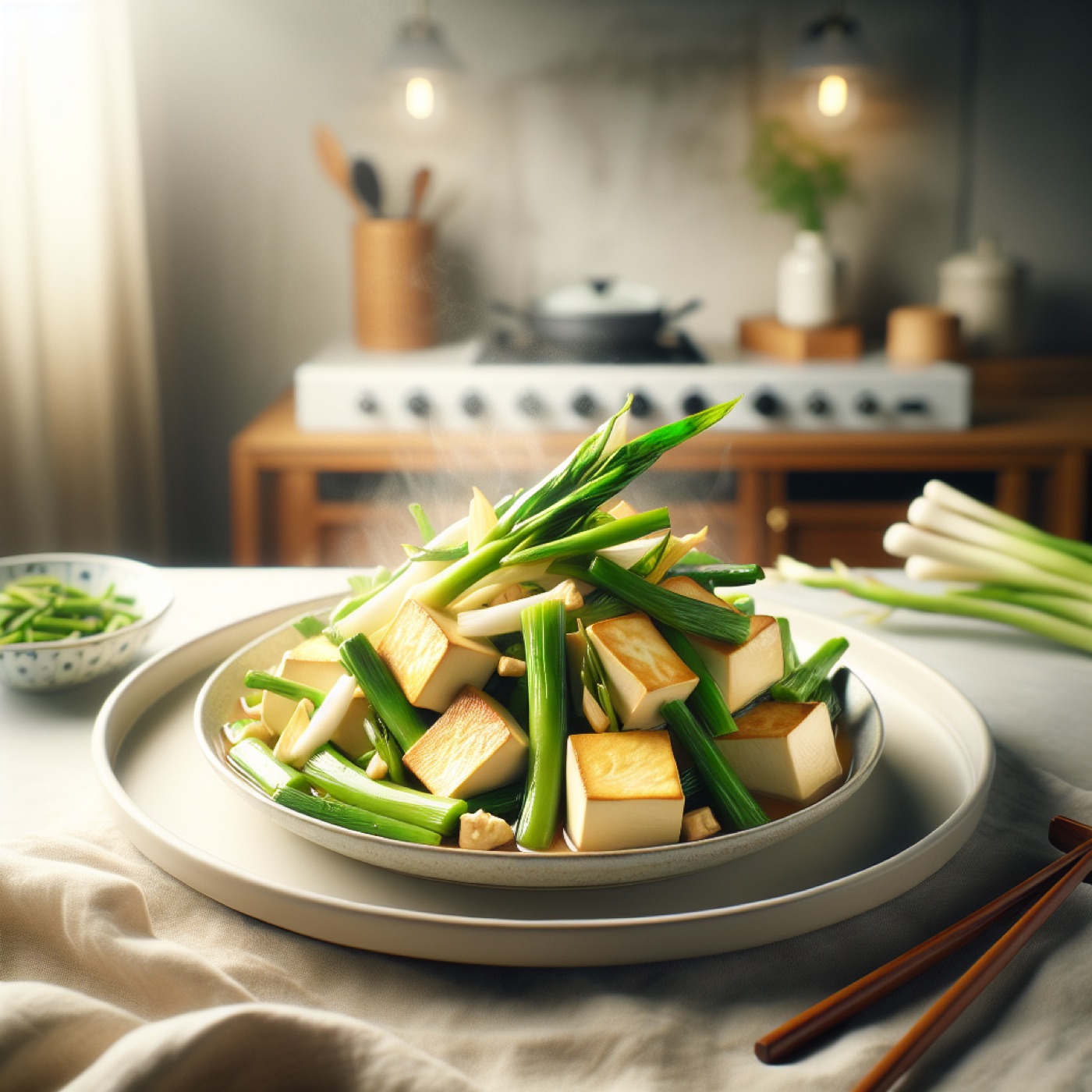Scallion Tofu Stir-Fry with Spring Bamboo Shoots (25-Minute Chinese Recipe)